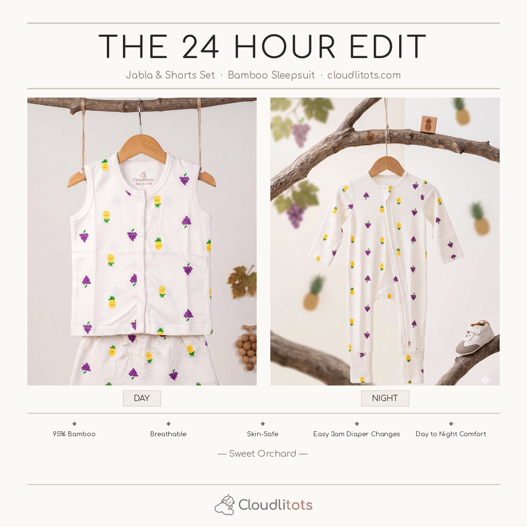 Sweet Orchard 24-Hour Bamboo Edit | Sleepsuit & Jabla Set