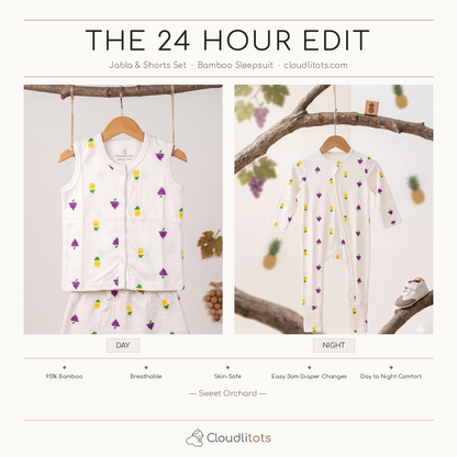 Sweet Orchard 24-Hour Bamboo Edit | Sleepsuit & Jabla Set