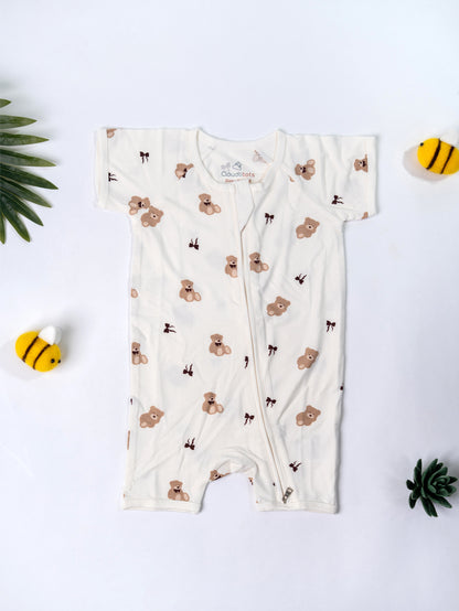 Cuddly Bear Bamboo Romper