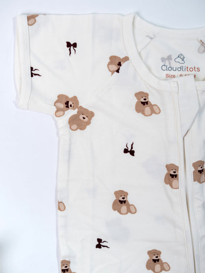 Cuddly Bear Bamboo Romper