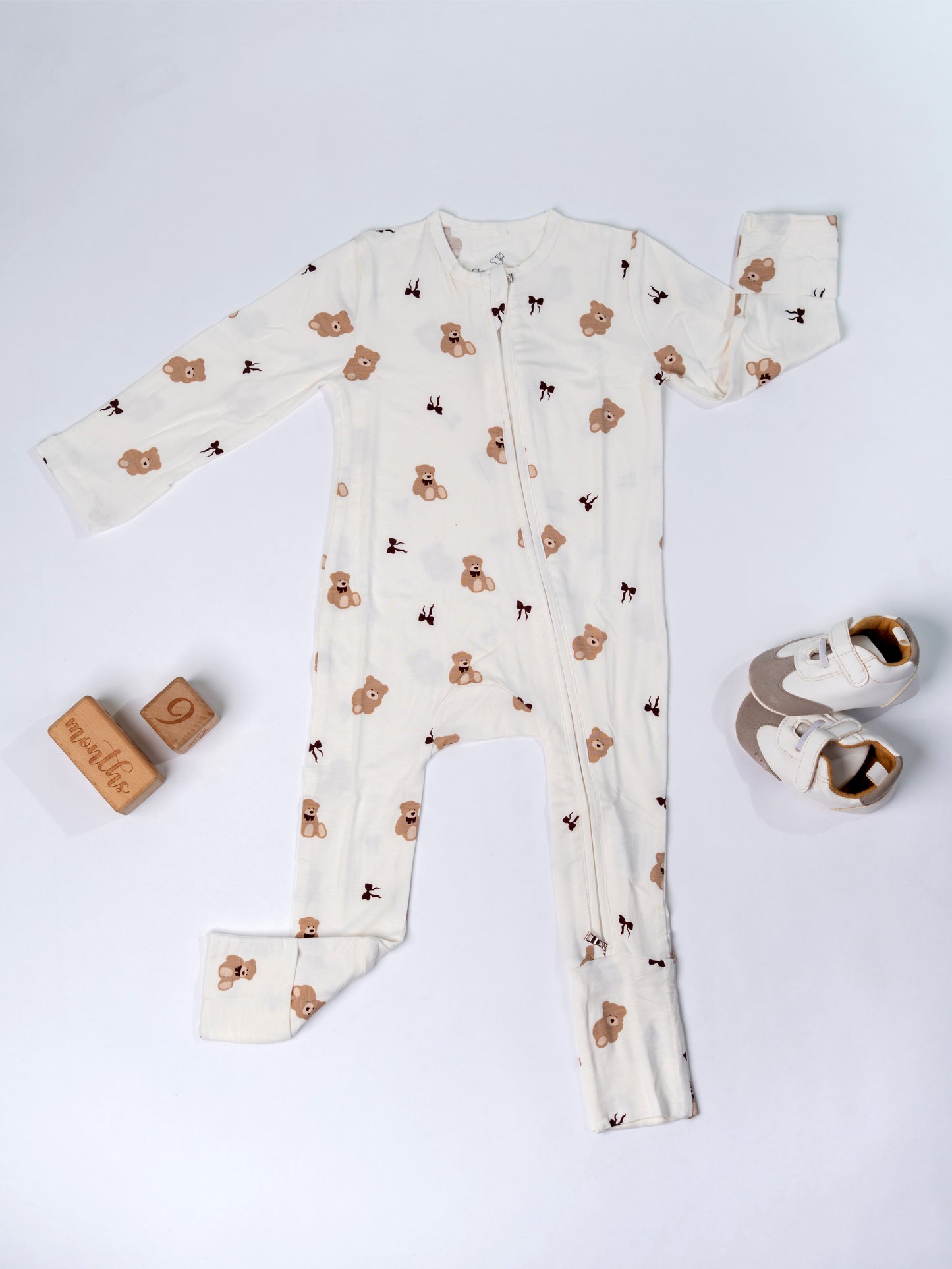 Cuddly Bear Bamboo Sleepsuit