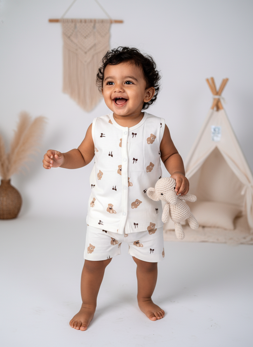 Cuddly Bear Bamboo Jabla Set