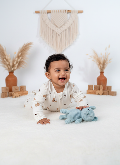 Cuddly Bear Bamboo Sleepsuit