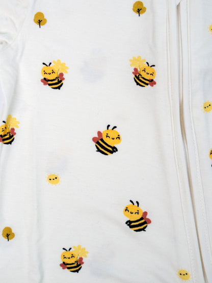 Busy Little Bee Bamboo Sleepsuit