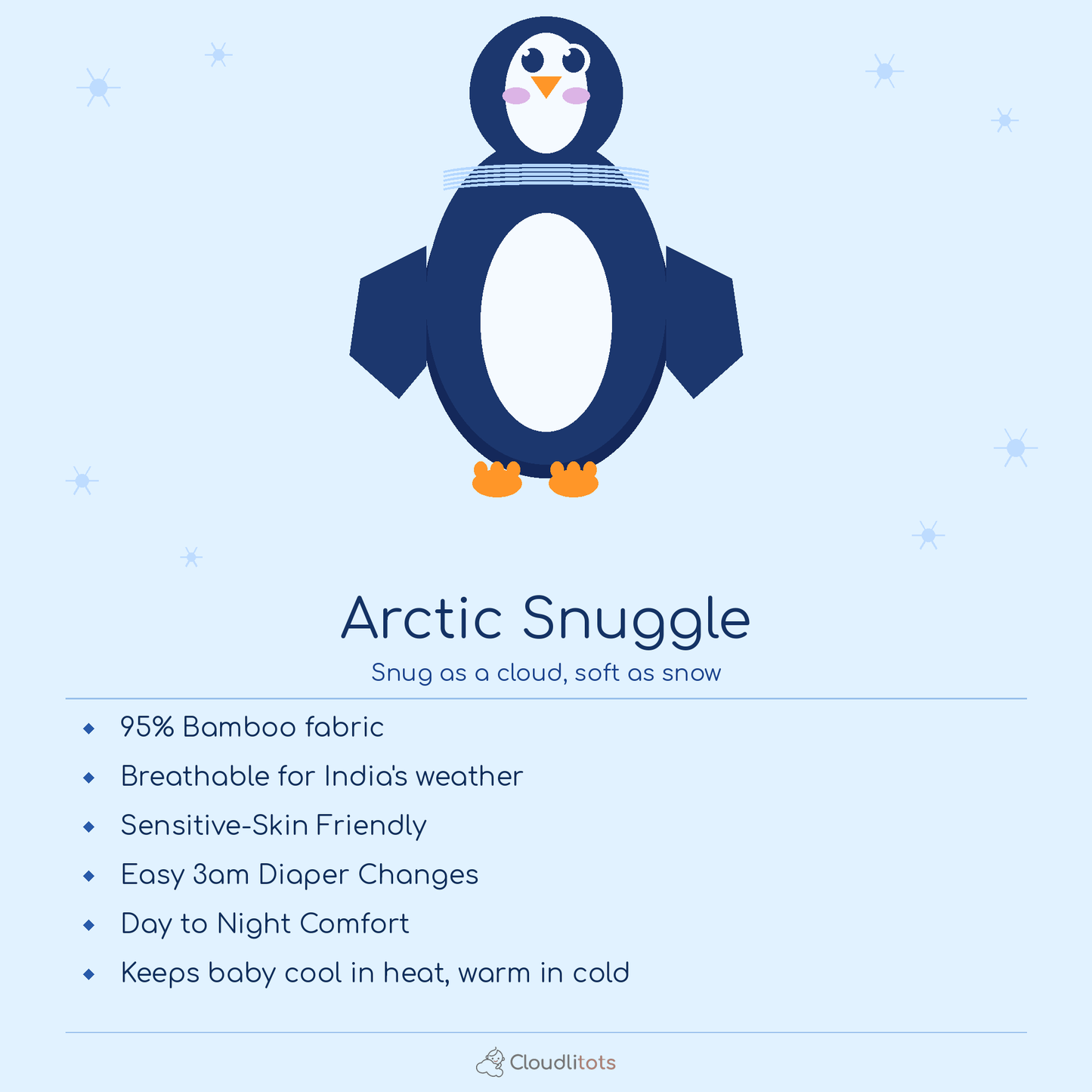 Arctic Snuggle 24-Hour Bamboo Edit | Sleepsuit & Jabla Set