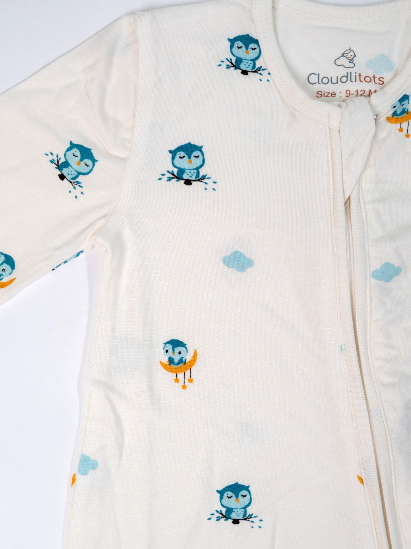 Starry Owl Bamboo Sleepsuit