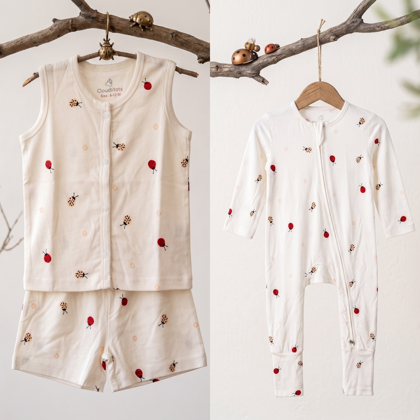 Tiny Critters 24-Hour Bamboo Edit | Sleepsuit & Jabla Set